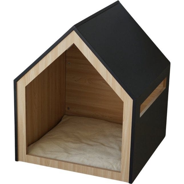 Dierenhuis | hout | zwart | 58 x 58 x 65 cm