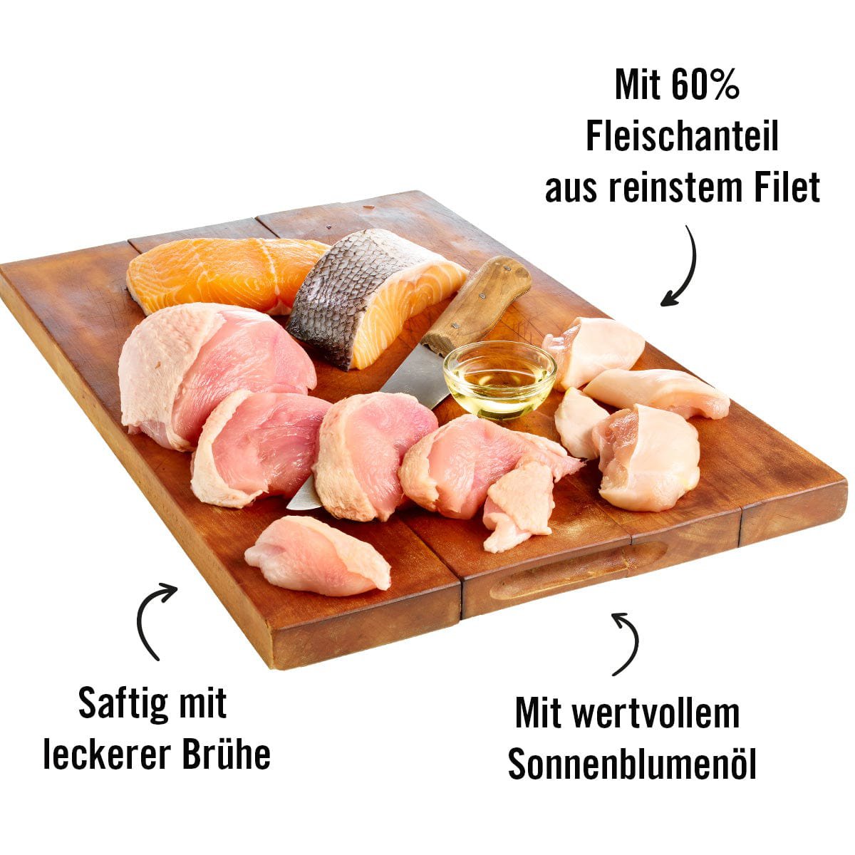 Dogs’n Tiger Adult, premium kattenvoer, geluk, natvoer, graanvrij, kip & zalm - Afbeelding 3