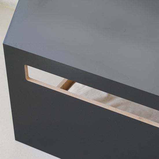 Dierenhuis | hout | zwart | 58 x 58 x 65 cm - Afbeelding 4