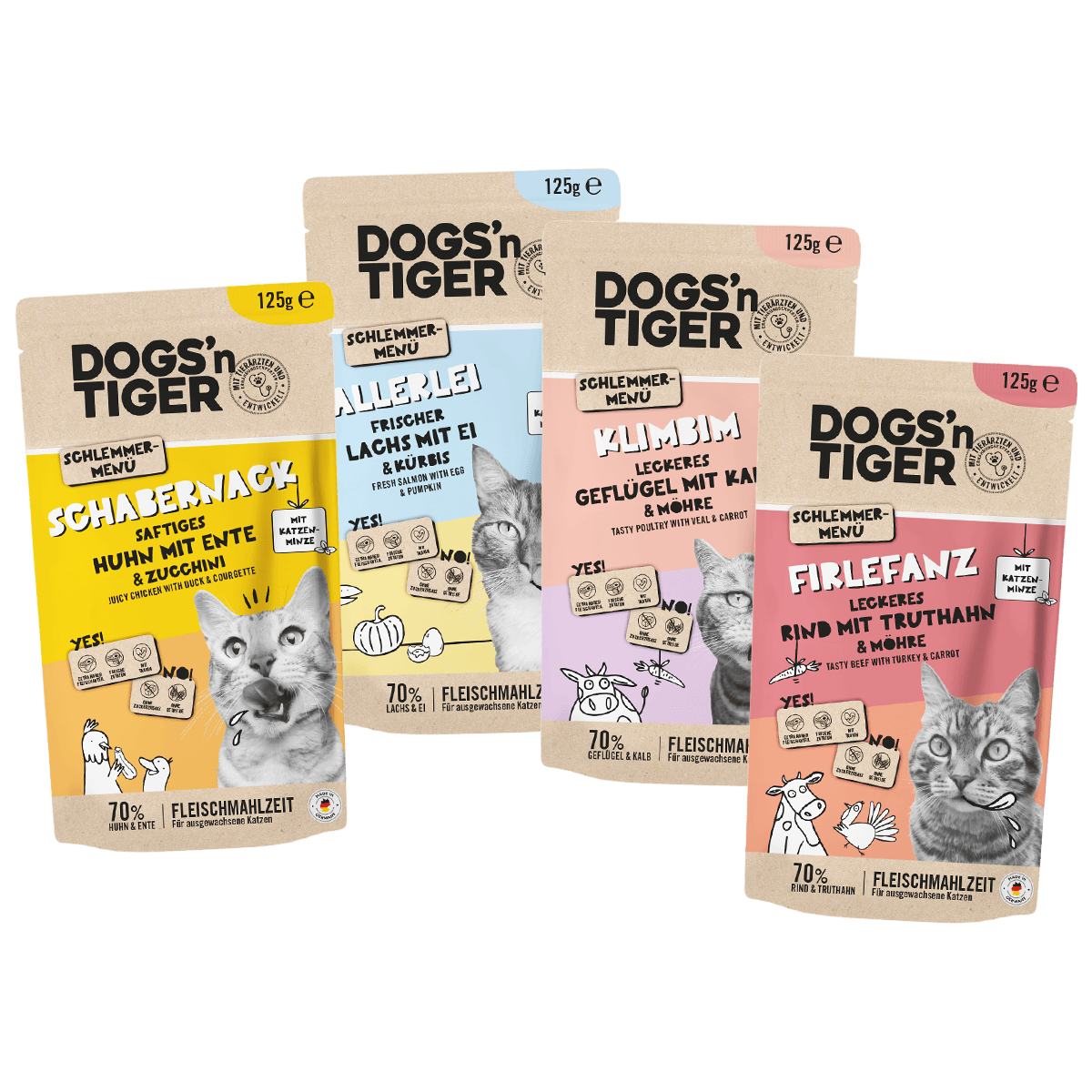 Dogs’n tiger adult cat food, gourmet package, wet food for cats, grain -free - Afbeelding 3