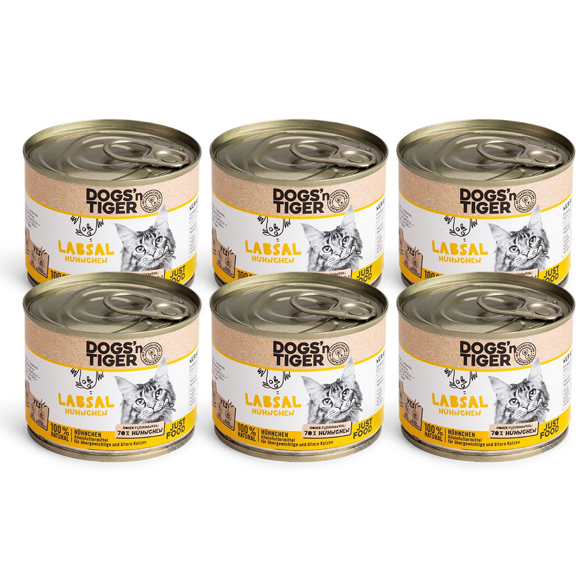 Dogs’n Tiger Adult, Senior, premium kattenvoer, Labsal, natvoer, graanvrij, kip - Afbeelding 5