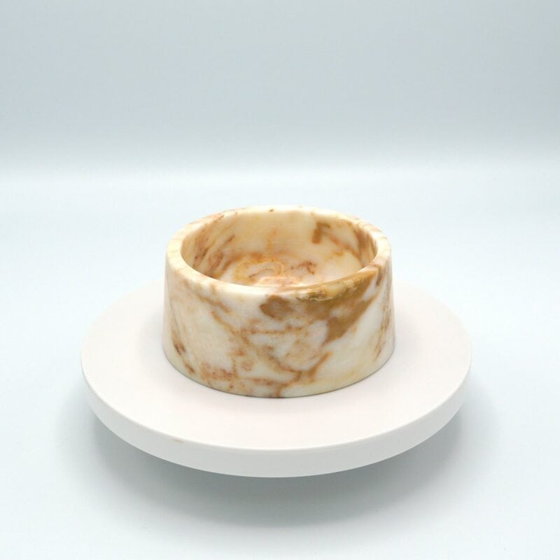 Marmeren eet- en drinkschaal | Calacatta-goud