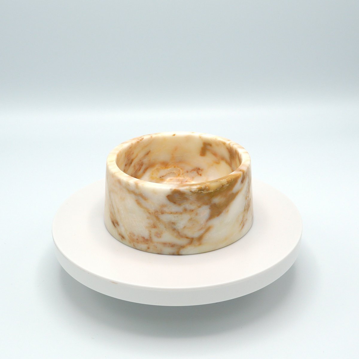 Marmeren eet- en drinkschaal | Calacatta-goud