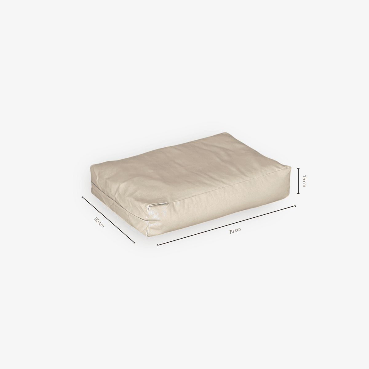 Kussenhoes | katoen | vanille kleur | maat S | 70 x 50 x 15 cm - Afbeelding 4