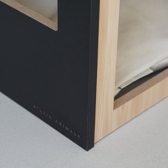 Kattenhuis | hout | zwart | 75 x 50 x 53 cm - Afbeelding 3
