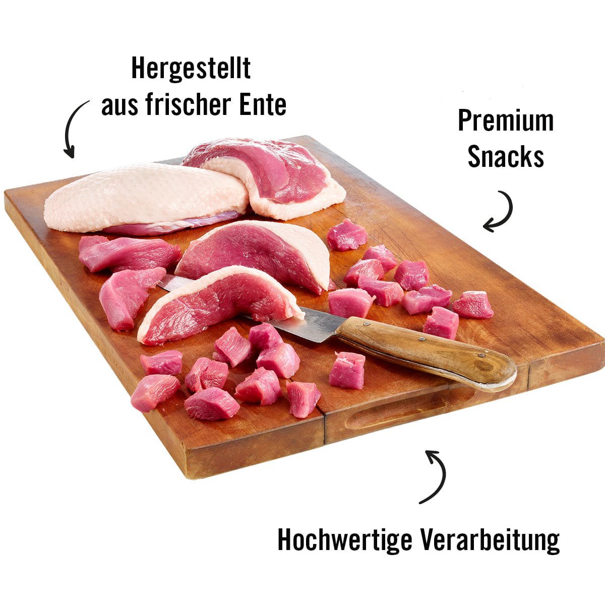 Dogs’n tijger volwassen katten snacks mmmh mmmh, traktaties, 99% vriezer -gedroogde eendenborstfilet - Afbeelding 3