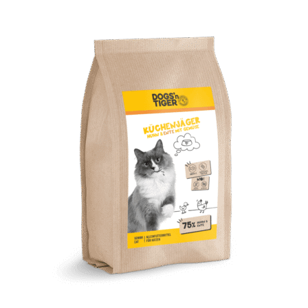 Dogs’n Tiger Adult, Senior Premium kattenvoer, droogvoer, graanvrij, keukenjager, kip & eend