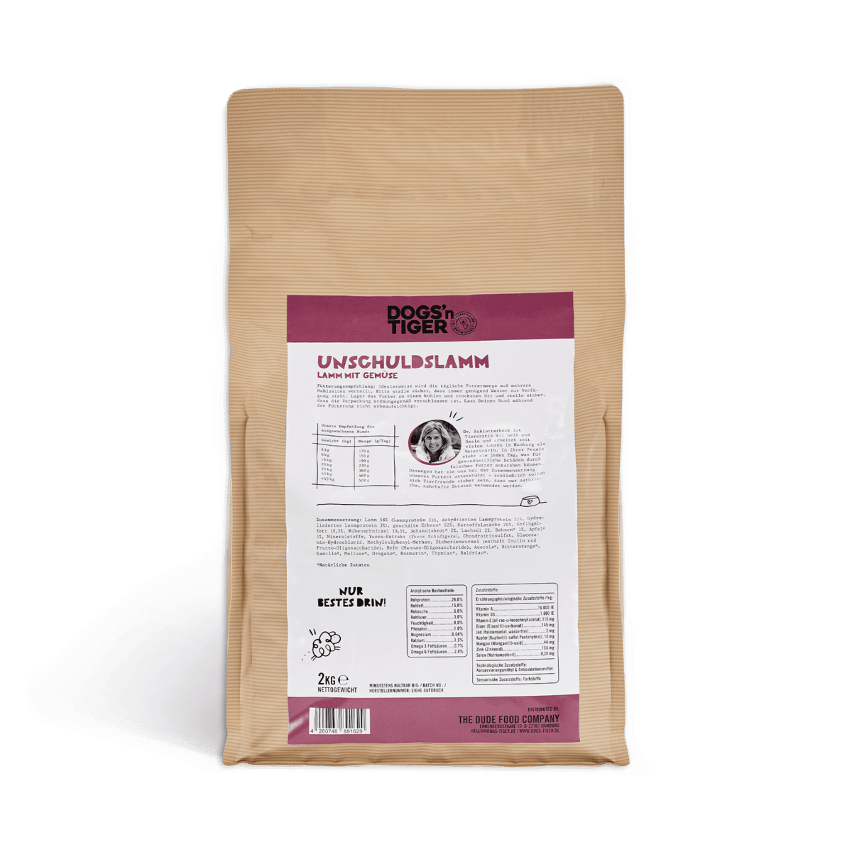 Dogs’n Tiger Adult Premium hondenvoer, Innocence Lamb, droogvoer, graanvrij, lamsvlees en kruiden - Afbeelding 2