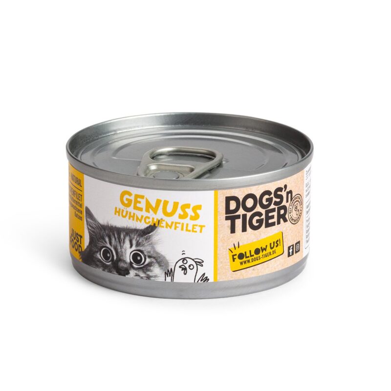 Dogs'n Tiger Adult Premium kattenvoer, natvoer, graanvrij, genieten, kip