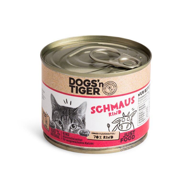 Dogs’n Tiger Adult Premium Cat Food Feast, natvoer, graanvrij, rundvlees