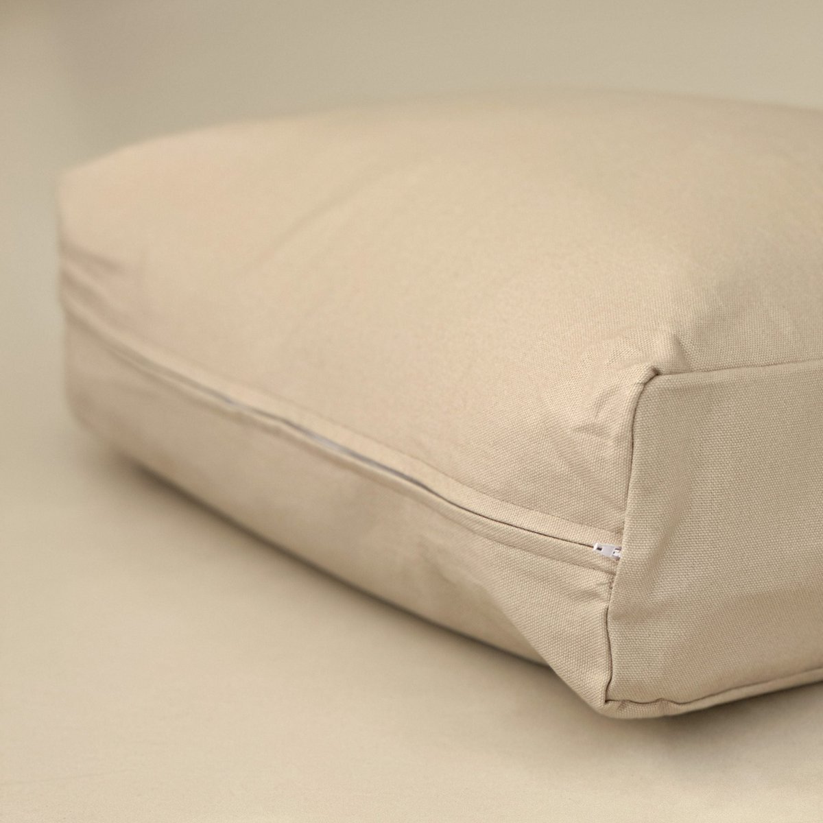 Kussenhoes | katoen | vanille kleur | maat L | 130 x 90 x 15 cm - Afbeelding 8
