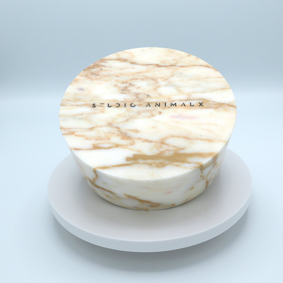 Marmeren eet- en drinkschaal | Calacatta-goud - Afbeelding 4
