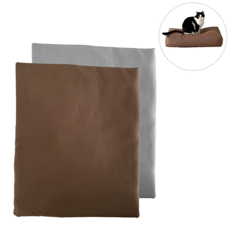 Kussenhoes | katoen | mokka kleur | maat S | 70 x 50 x 15 cm