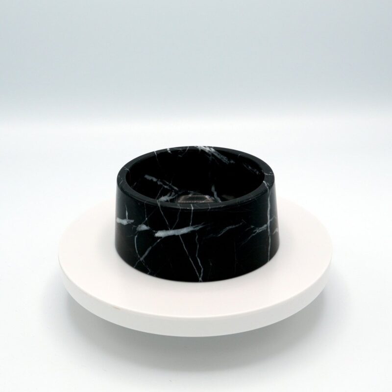 Marmeren eet- en drinkschaal | Nero Marquina