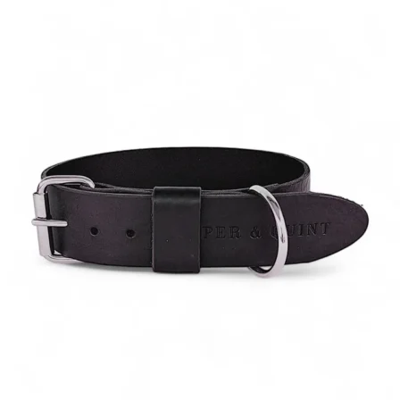 Brede Leren Halsband | Bold Zwart