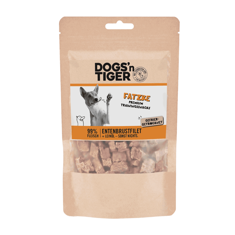Dogs’n Tiger Adult, hondensnacks, vetten, lekkernijen, 99% gevriesdroogde eendenborstfilet