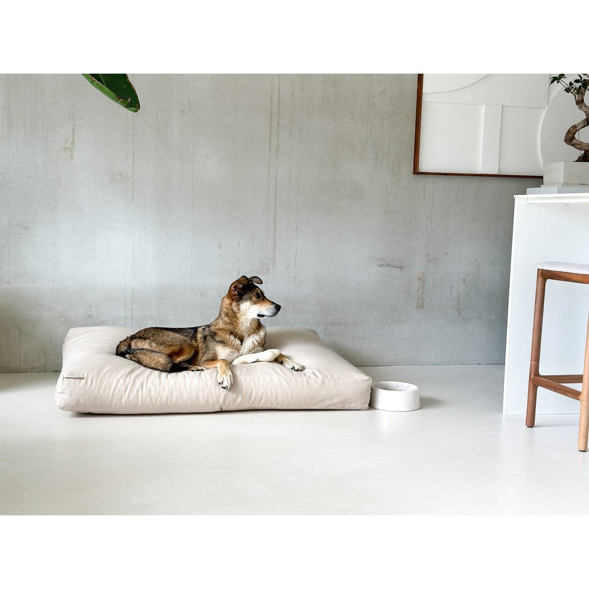 Kussenhoes | katoen | vanille kleur | maat L | 130 x 90 x 15 cm - Afbeelding 6
