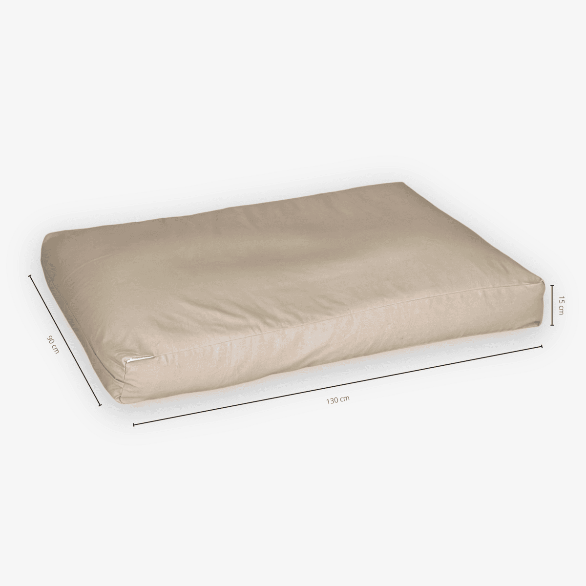 Kussenhoes | katoen | vanille kleur | maat L | 130 x 90 x 15 cm - Afbeelding 4