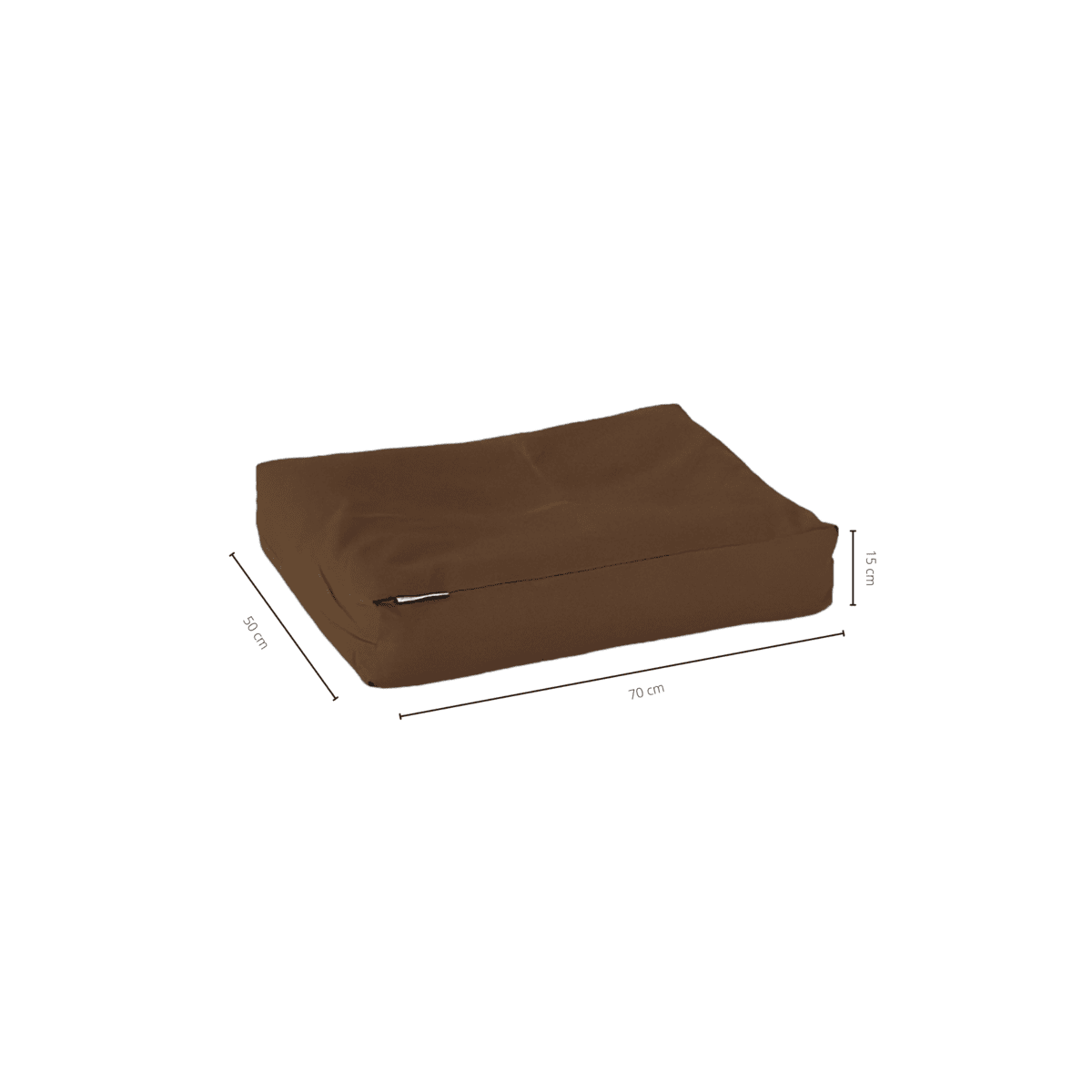 Kussenhoes | katoen | mokka kleur | maat S | 70 x 50 x 15 cm - Afbeelding 4