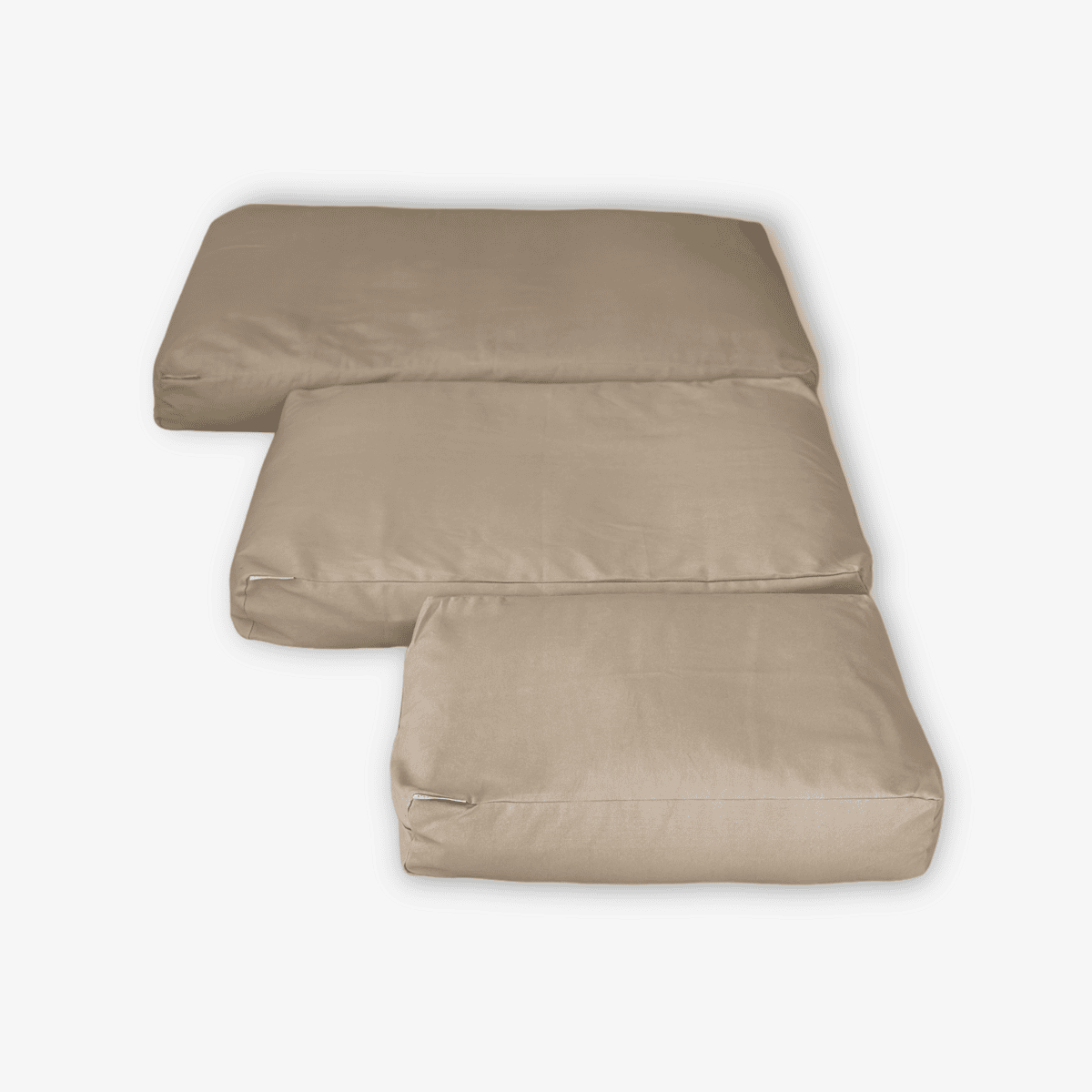 Kussenhoes | katoen | vanille kleur | maat L | 130 x 90 x 15 cm - Afbeelding 3