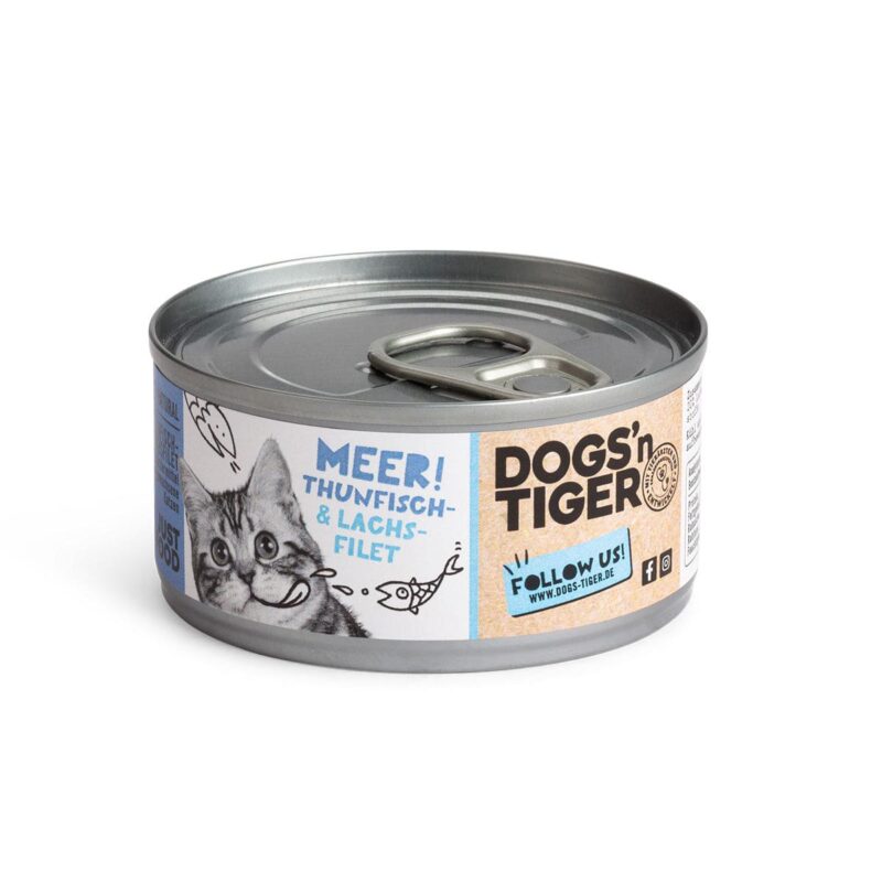 Dogs’n Tiger Adult Premium kattenvoer, zee, natvoer, graanvrij, tonijn & zalm