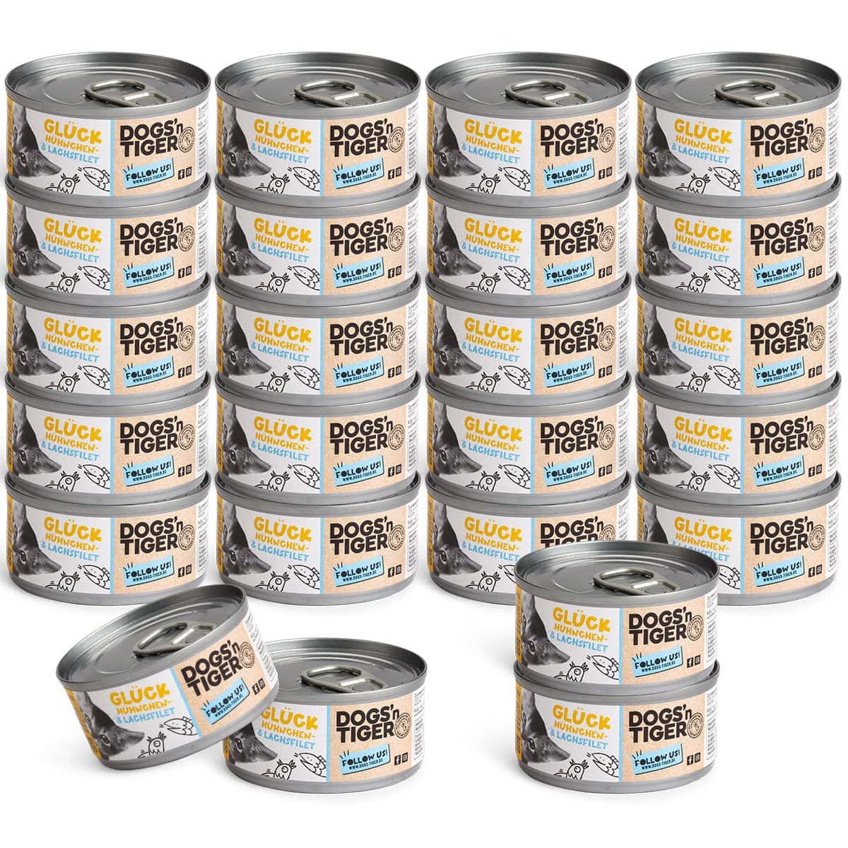 Dogs’n Tiger Adult, premium kattenvoer, geluk, natvoer, graanvrij, kip & zalm - Afbeelding 6
