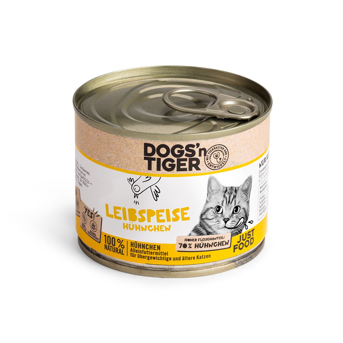 Dogs’n Tiger Adult Premium, kattenvoer, lievelingsvoer, natvoer, graanvrij, kip